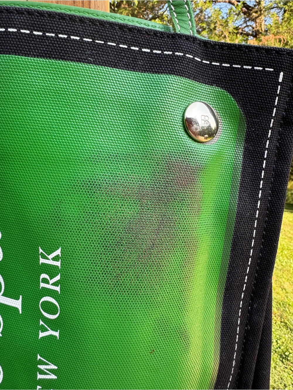 kate spade Green & Black Canvas Tote - Picture 5 of 9